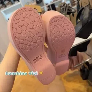 Coach | Shoes | Coach Womens Thong Wedge Sandal In Signature